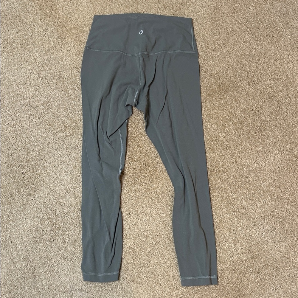 Lululemon Green/Gray High-Waisted Leggings